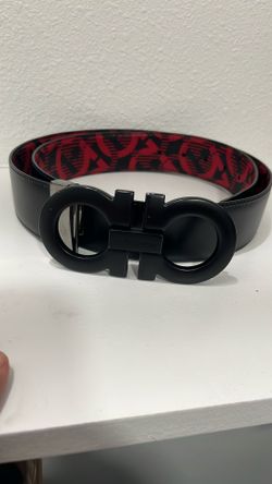 Ferragamo Belt Reversible With Red Inside Black Outside