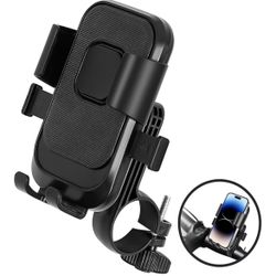 Electric Bike Phone Holder,Shockproof and Anti-Shake Phone Holder for Electric Bike and Motorcycle,One Hand Operation,1PC