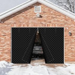 Garage Door Screen for Winter,Thermal Garage Door Insulation Kit, Magnetic Thermal Insulated Garage Cover Curtain, Garage Privacy Screen Blackout, Wea