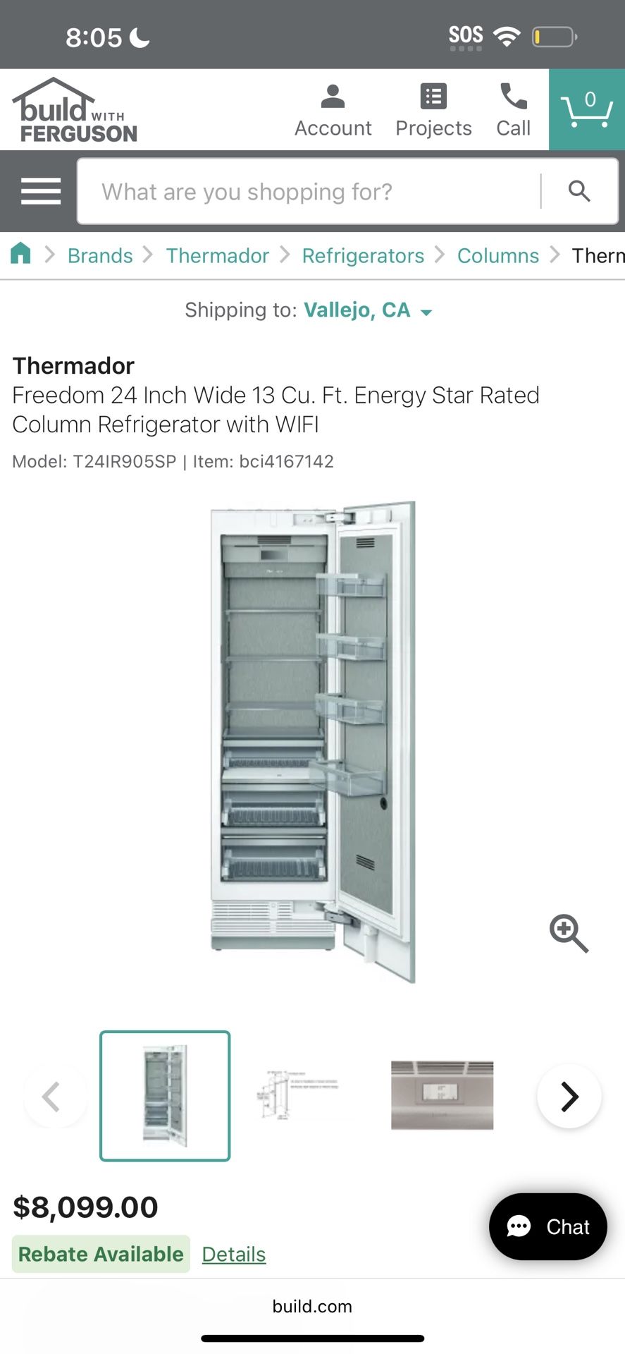 Thermador Fridge/ Freezer $500