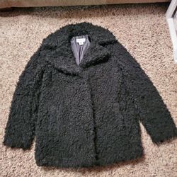 Celebrity Pink Faux Fur Black Jacket/Coat Women's Size Small