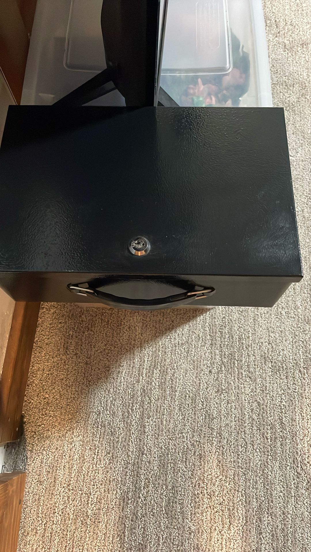 Black Metal Lockbox w/ Key