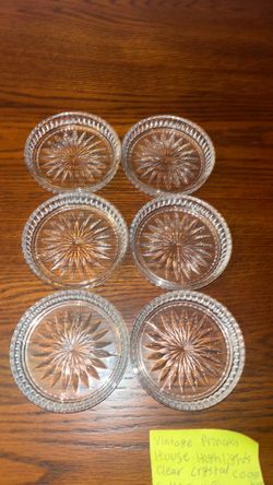 Vintage Princess House Highlights Clear Crystal Coasters