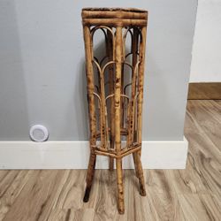 Vintage Rattan Plant Stand