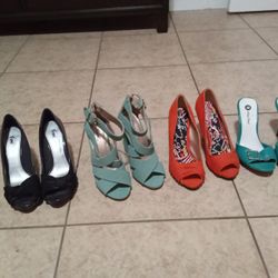 4 Pairs Of Heels Size 7.5