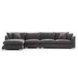 Feathers Sectional - 142 inch / Grey / Facing Left