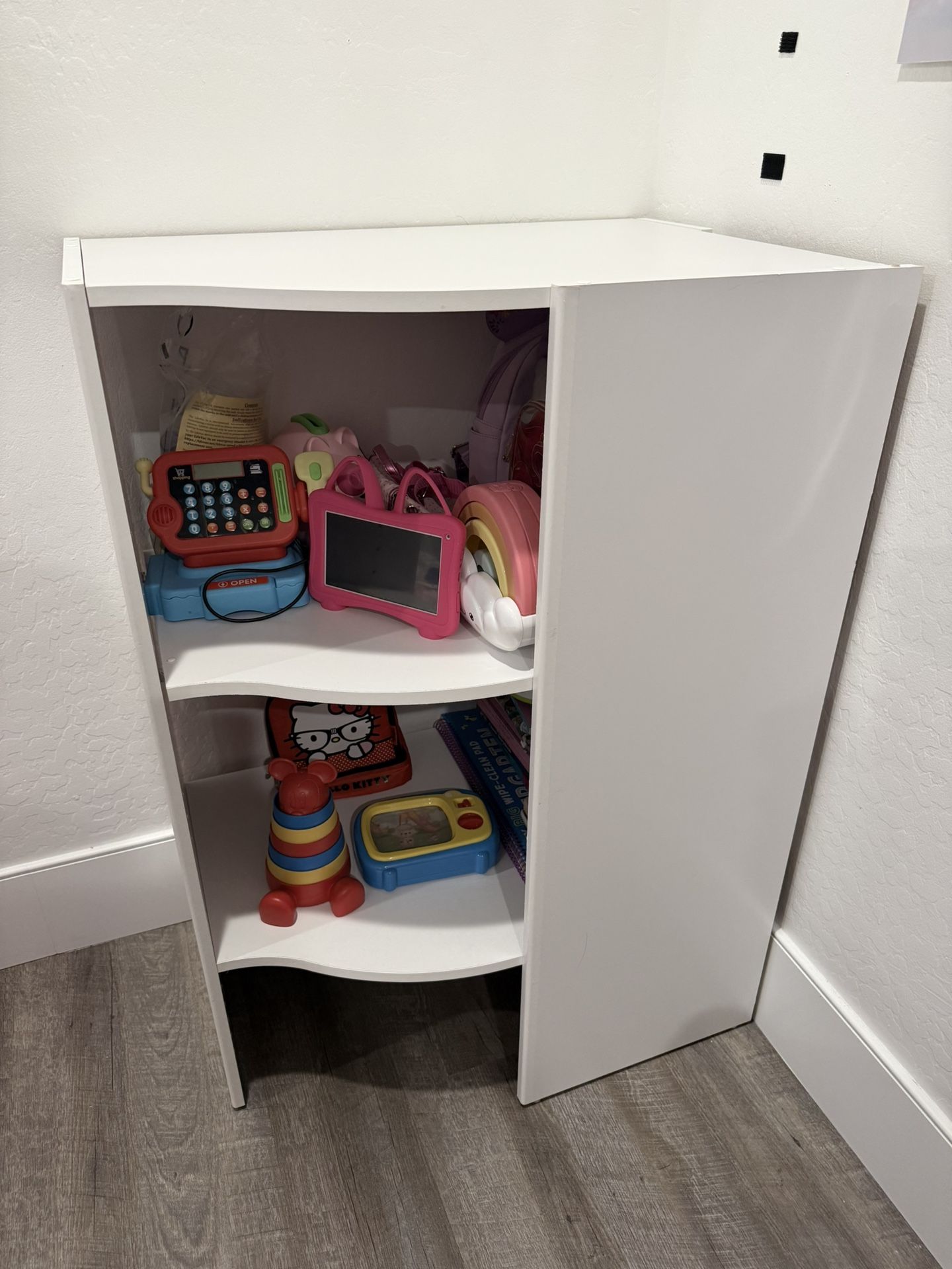 White Corner Base Organizer for Wood Closet System