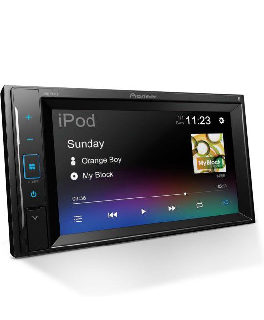 Pioneer DMH-241EX Digital Multimedia Receiver, 6.2” Resistive Touchscreen, Double-DIN, Built-In Bluetooth and Weblink

