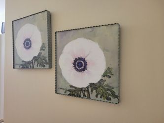 Floral Painting Set with Metal Frames