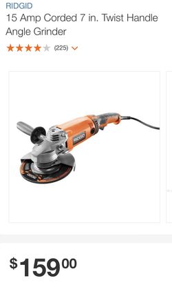 RIDGID 15 Amp Corded 7 in. Twist Handle Angle Grinder