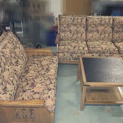 VINTAGE A. BRANDT CO SOFA AND LOVE SEAT