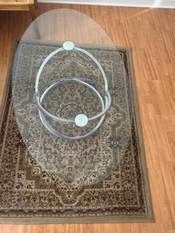Glass Oval Cofee table