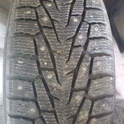 4 Winter Studed Tires And Rims