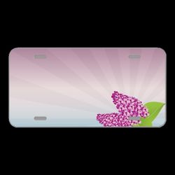 License Plate Novelty Car Front Lilac Flowers Purple Spring Violet