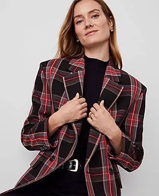 Incredible NWT plaid Double Breasted Blazer