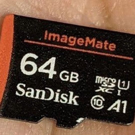 Sandisk 64GB MicroSD Card With Card Adapter