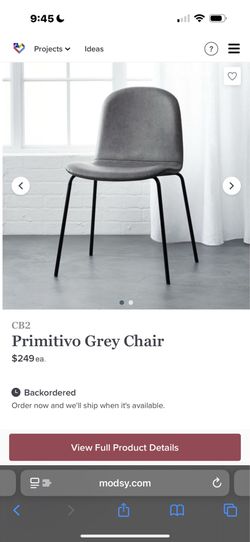 CB2 Primitivo Grey Chair