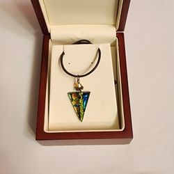 Resin Pendant On Adjustable Cord