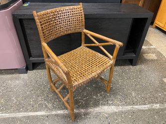 Natural Rattan Woven Armchair