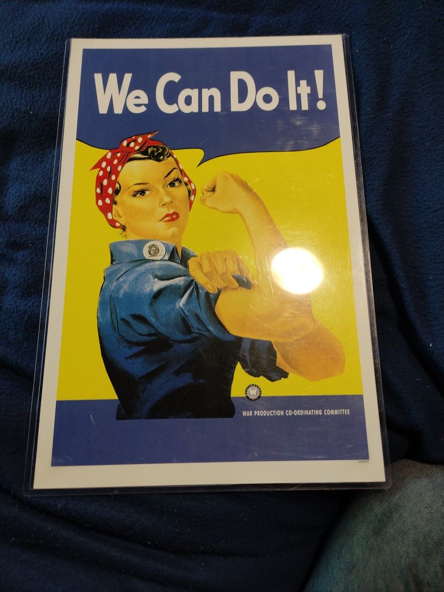 Rosey The Riveter 11x14" Poster In Great Shape!