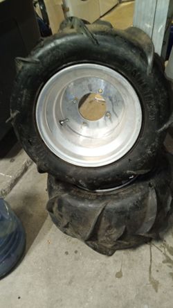 Sand Trax STI Paddle Tires and STI Rims (Pair)
