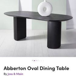 Black Oval Dining Table 