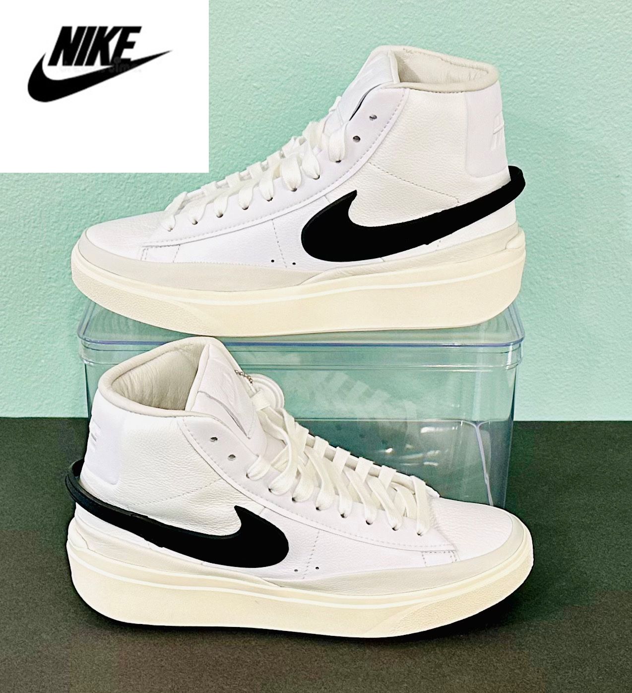Nike Blazer Phantom Mid ‘White/Black Limited Edition [DX5800-100] NEW!  SIZE: 8.5 MEN’s / CM: 26.5