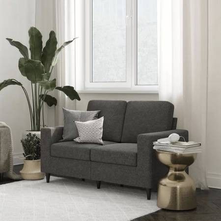 Dhp Cooper 2 Seater Loveseat New in Box (Grey Linen)