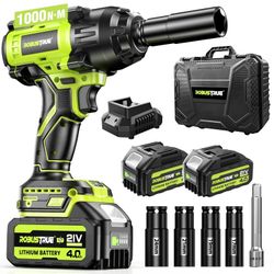 Brand New Robustrue 1000 NM 740 FT-LBS IMPACT WRENCH KIT WITH EVERYHING PICTURED 