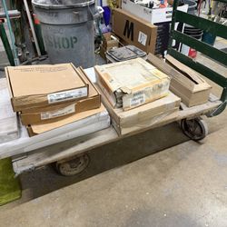 Heavy Duty Used Wood Flatbed Cart