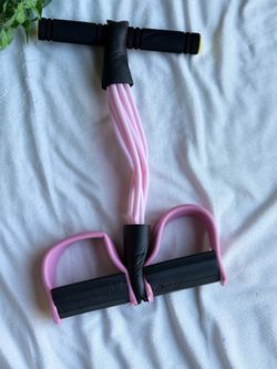 Pink Handle Pedal Resistance Band