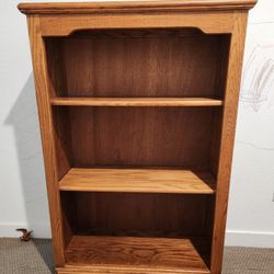 Solid Wood Bookcase – 48" Tall, Adjustable Shelves