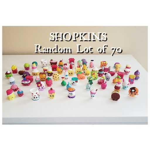 Shopkins - 70 Toy Pieces 🍪🥛🌮 Food