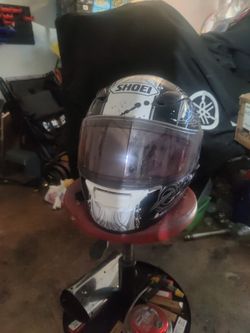 Shoei Motorcycle Helmet With Sena Bluetooth an GoPro Mount