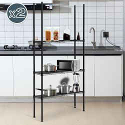 Chrome Wire Shelving Posts Set of 8, 74 Inch