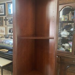 Thomaseville Cherry Wood Corner Shelving Unit. Excellent Quality See Pics For Details  