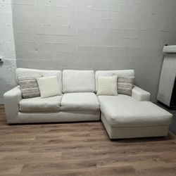 White Plush Sectional
