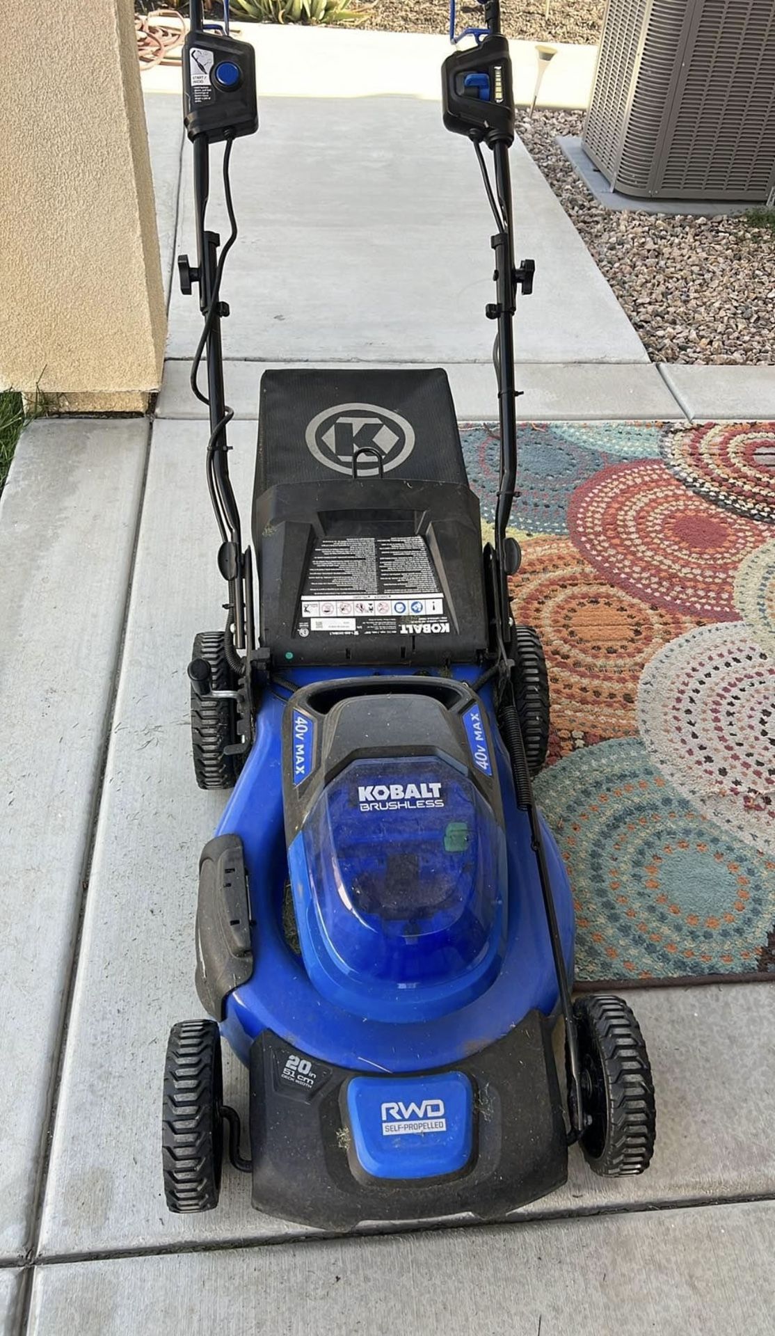 Kobalt 40-Volt Max Brushless 20-in Self-Propelled Cordless Electric Lawn Mower