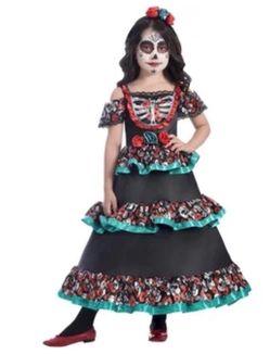 DAY OF THE DEAD 🌹 DARLING 🌹 2PC COSTUME SIZE MEDIUM (8-10) 🌟NWT🌟