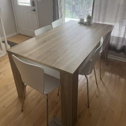 Wooden Kitchen Table & Chairs Set