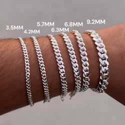 .925 Sterling Silver Miami Cuban Link Bracelet