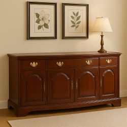 Knob Creek Solid Wood Sideboard Buffet – Dovetail Drawers & Gloss Finish