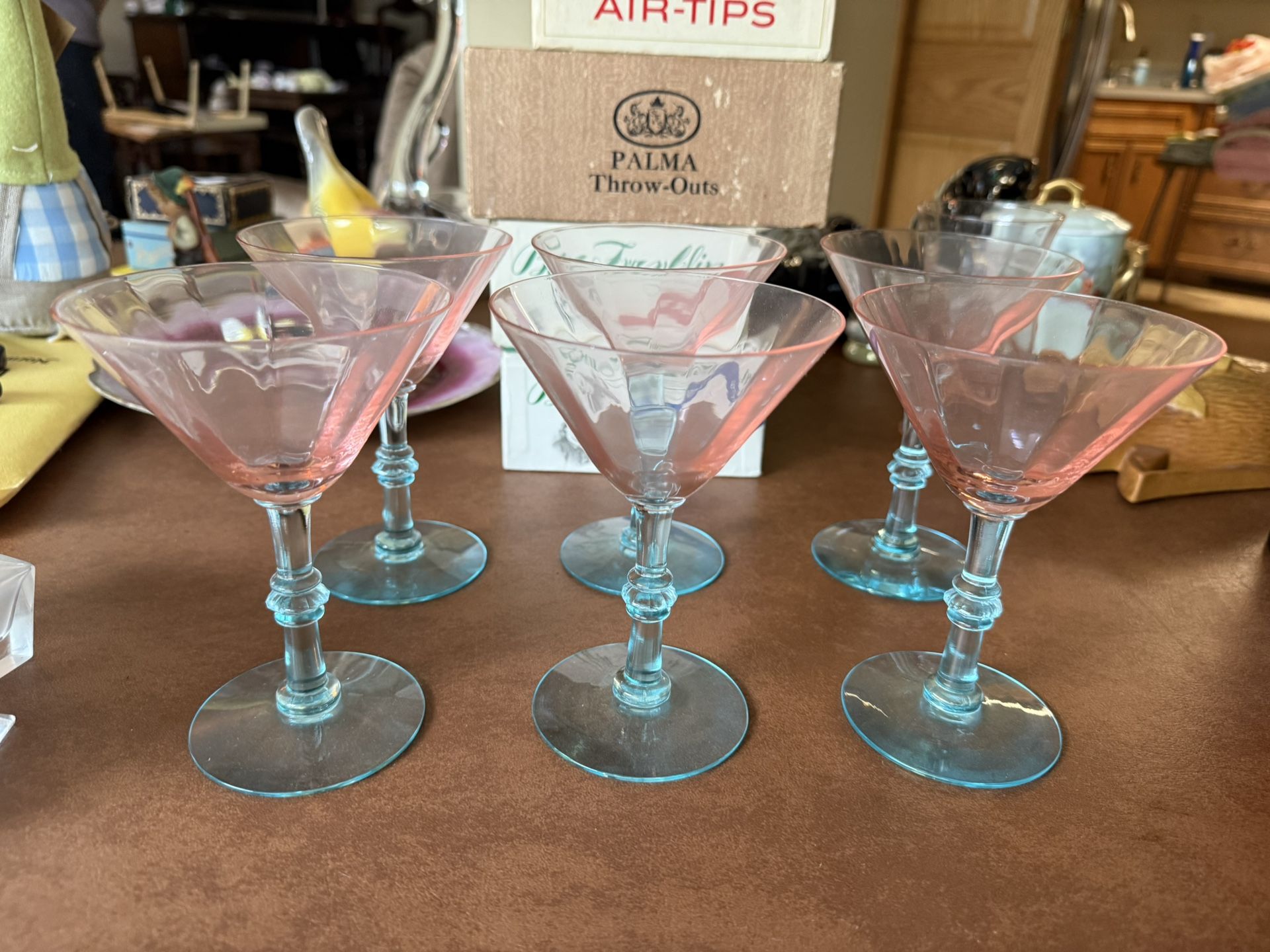 RARE Vintage Fondale by Morgantown Martini Sherbert Glasses