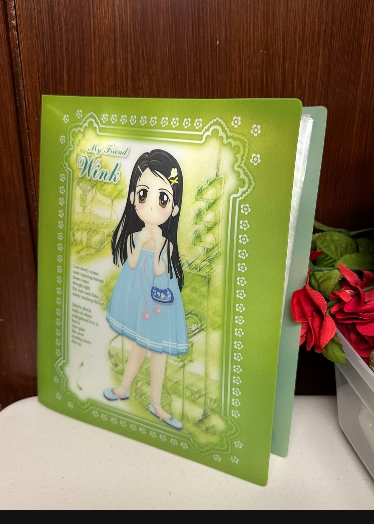 Green Anime characters Binder