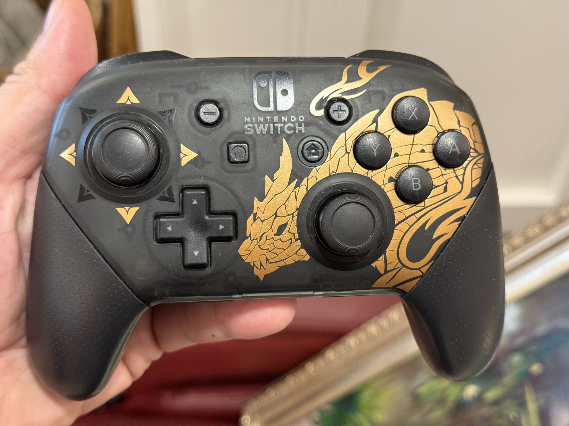 Nintendo Switch Pro Controller Monster Hunter Rise Edition Good Condition