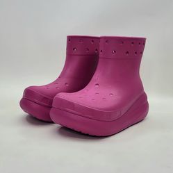 Crocs Classic Crush Hot Pink Rain Boots Women's Size 7 / Men's Size 5