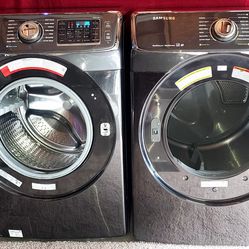 Matching Stainless Steel Samsung STEAM VRT HE Add A Wash Washer & ELECTRIC STEAM DRYER Like New 