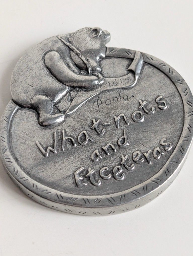 Disney Winnie the Pooh Coin Paperweight by Danforth Pewter 2.3"