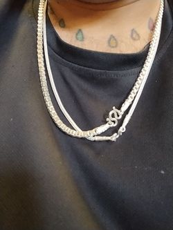 Indian silver necklaces the big one is 44.6 and the small one is 8.7