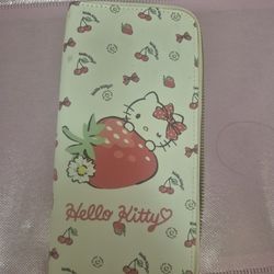 Hello Kitty, Girl, Pink, White, Big wallet